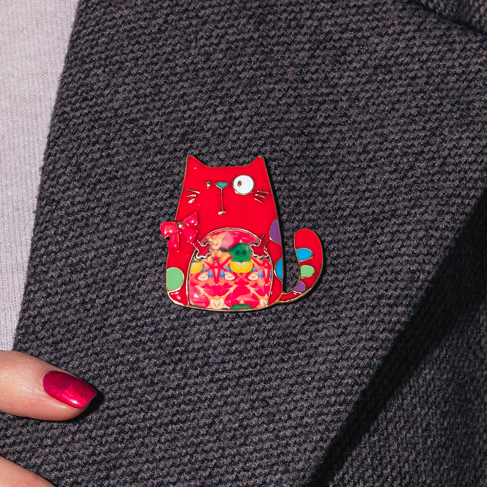 Shadore Брошь Кот бант Арт.: XZ2299.9 R/G