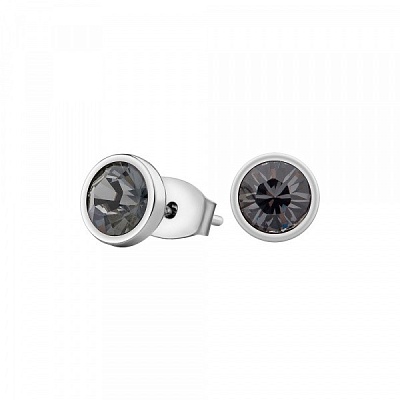 Пусеты Crystal Silver Night  Fiore Luna  SWE297 CSN S 