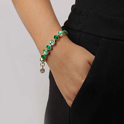 Браслет ELAINE SG EMERALD GREEN MIX  Dyrberg Kern  450160 