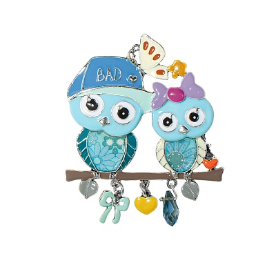 Брошь Совы XZ0531.21 BL/S 