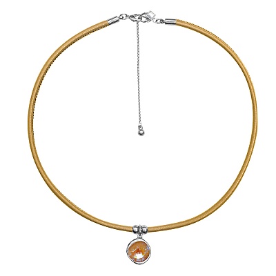 Колье Light Grey D. / Beige Leather B1902.2.1 BW/S 