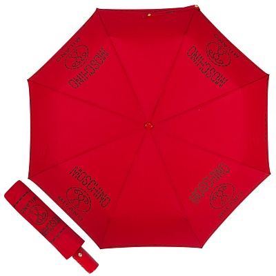 Зонт складной Moschino 8012-OCC Stitches Red  Moschino  product-2316 