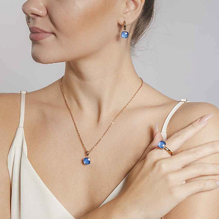 Qudo Кольцо Firenze sapphire 16 мм Qudo 611722 BL/RG Арт.: 611722 BL/RG