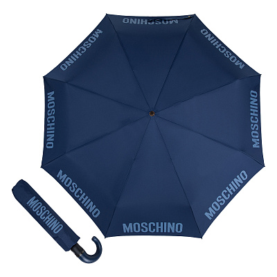 Зонт складной Moschino 8064-ToplessF Logo Blue  Moschino  product-3407 