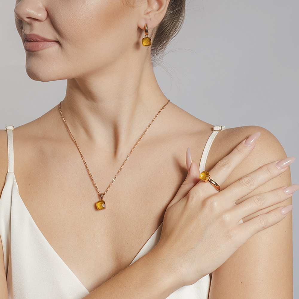 Qudo Колье Firenze light topaz Qudo *400329.1 BR/RG Арт.: *400329.1 BR/RG