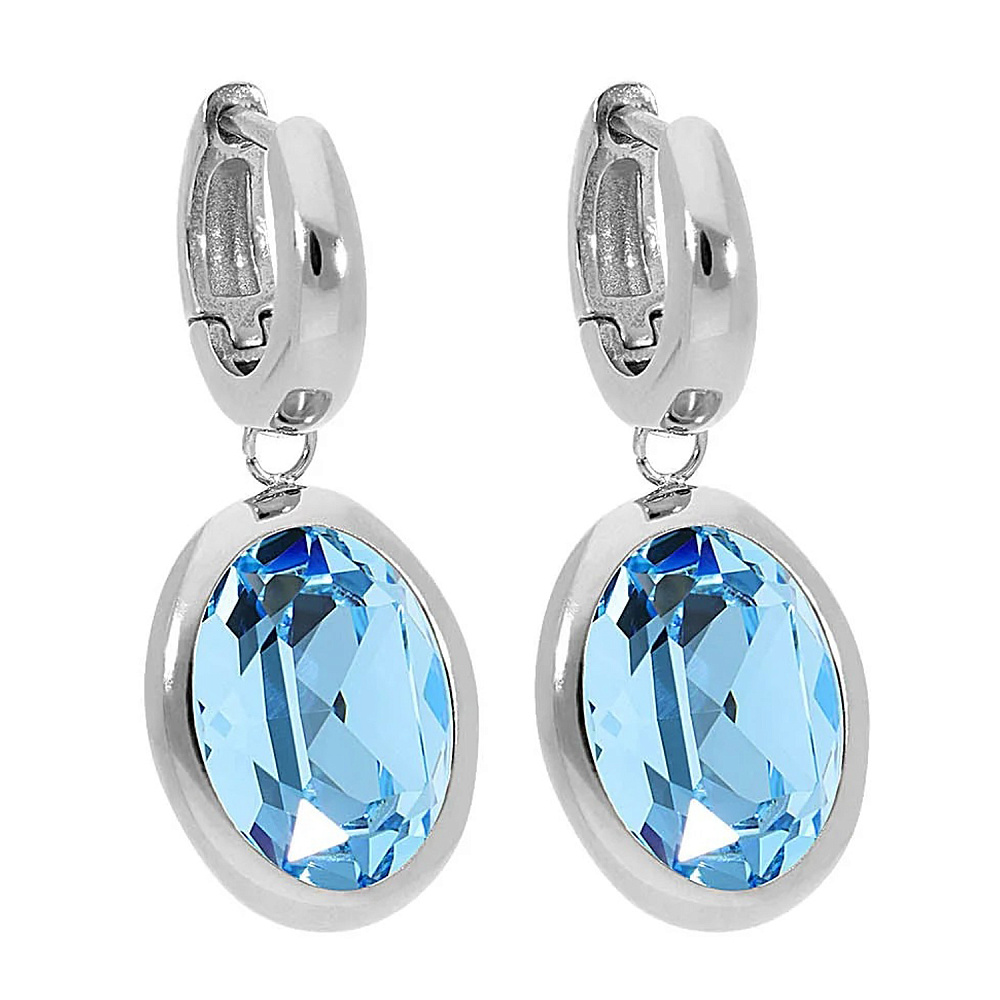 Qudo Серьги Creole TIVOLA small S aquamarine Qudo 310515 BL/S Арт.: 310515 BL/S