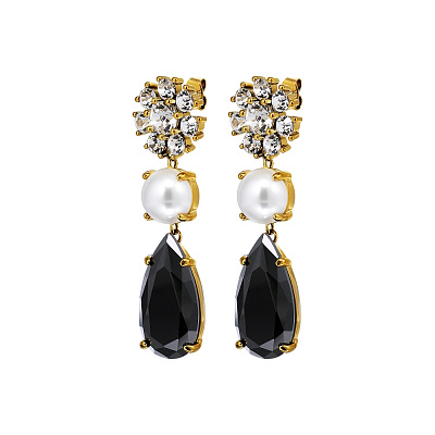 Серьги MISIA SG BLACK / CRYSTAL 470094 