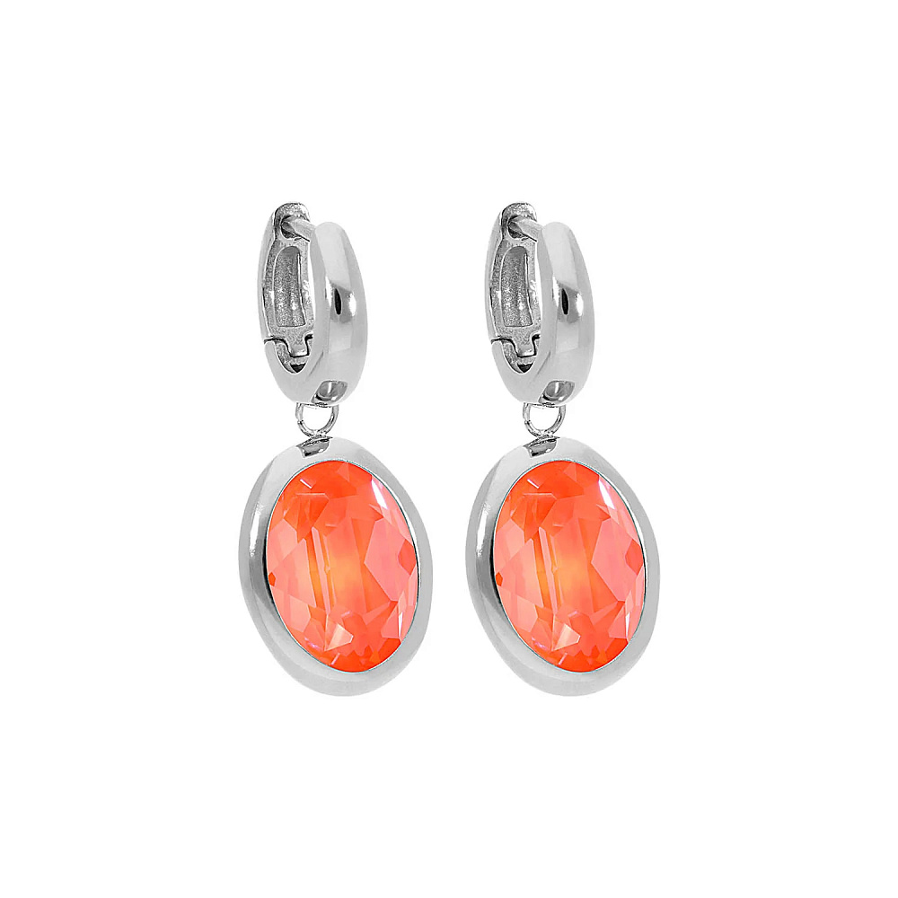 Qudo Серьги Creole TIVOLA small (S/P) Orange glow delite Qudo *310683 R/S Арт.: *310683 R/S