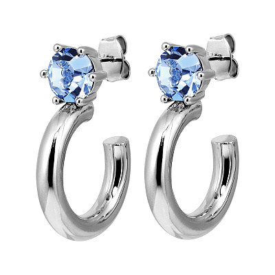 Серьги QUINTE SS LIGHT BLUE 480079 