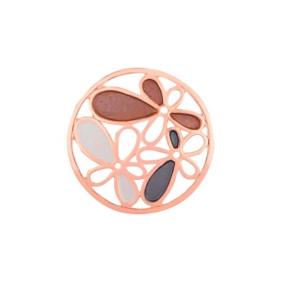 Брошь Цветы  Shadore  FAN-06506 BW/RG 