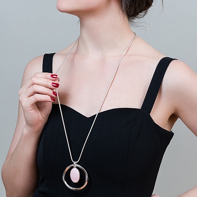 Колье ROSE QUARTZ  Fiore Luna  LN5131 R/S 