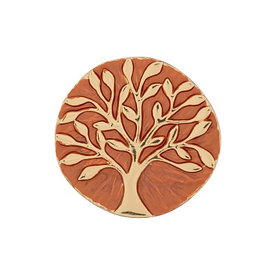 Брошь Дерево с листьями XZ1362.6 R/G 