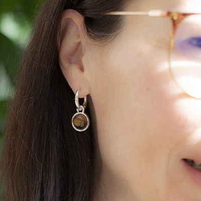 Серьги TIGER EYE  Fiore Luna  LE1115 BR/S 