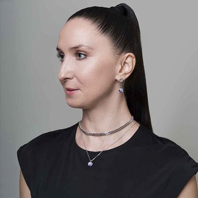 Колье AB  Fiore Luna  B2402SW-N01.25 BW/S 