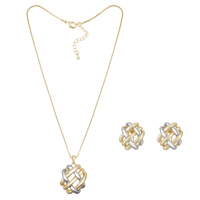 Комплект колье+серьги SG205896E-001 G 