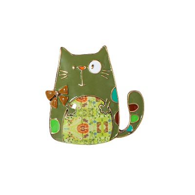 Брошь Кот бант XZ2299.19 G/G 