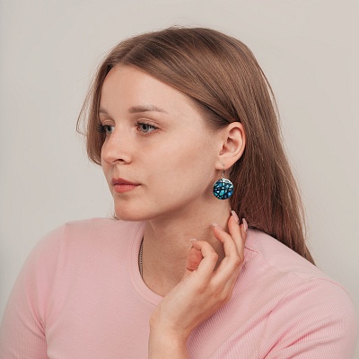 Серьги  Fiore Luna  AE00230-13 BL/S 