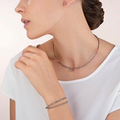 Пусеты Crystal Blue  Coeur de Lion  0228/21-0720 