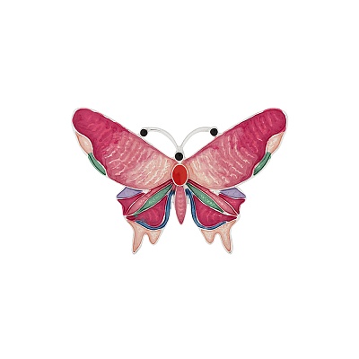 Брошь Бабочка Махаон XZ1131.9 R/S 