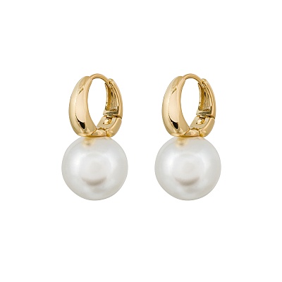 Серьги WHITE SHELL PEARL ABE06611-14 G 