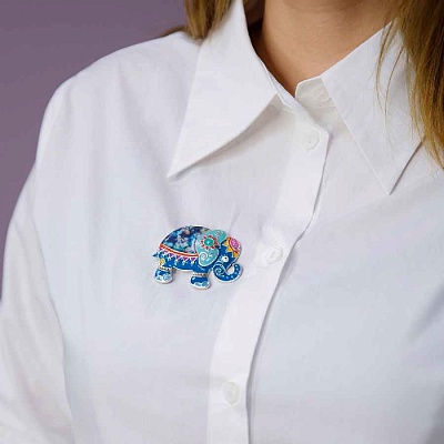 Брошь Слон  Shadore  XZ2293.20 G/S 