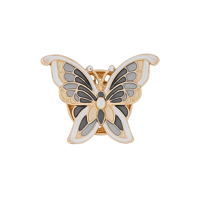 Брошь Бабочка XZ1363.2 BW/G 
