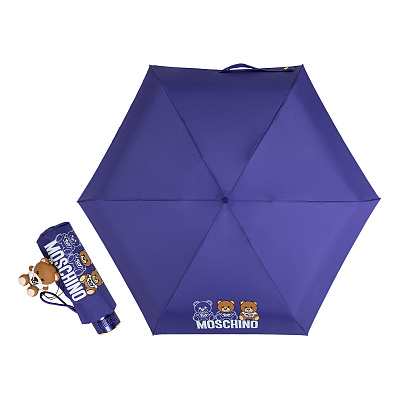 Зонт складной Moschino 8061-superminiQ Bear scribbles Violet product-3518 