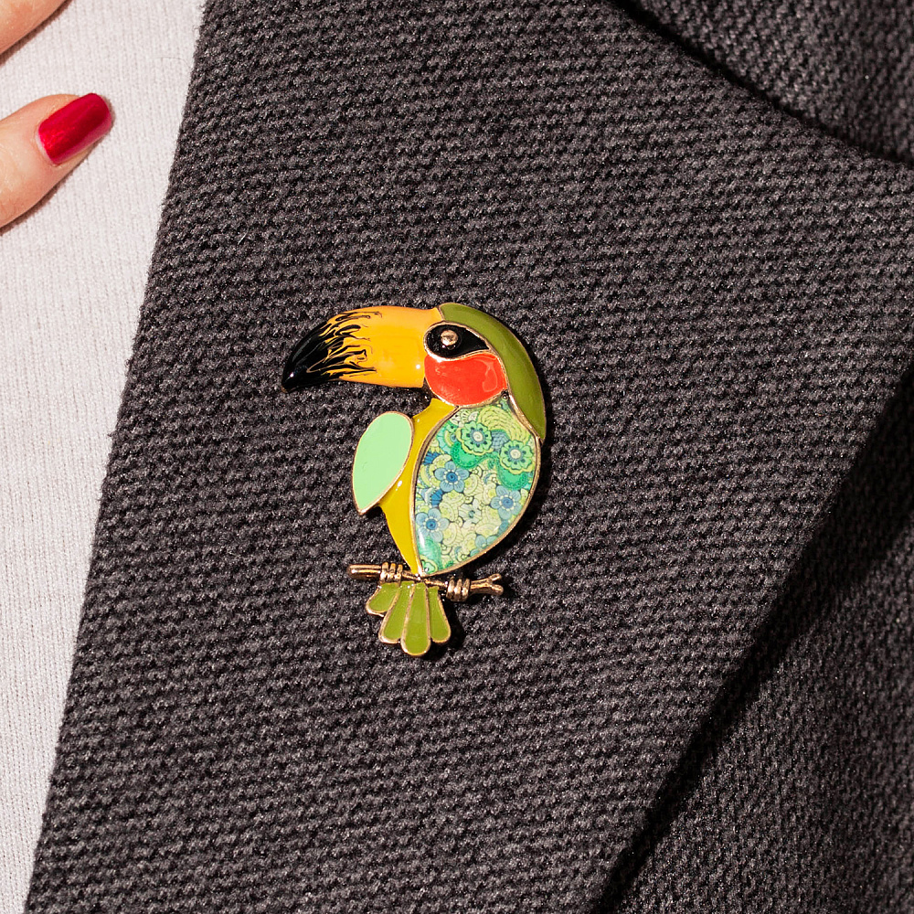 Shadore Брошь Тукан Арт.: XZ0457.19 G/G