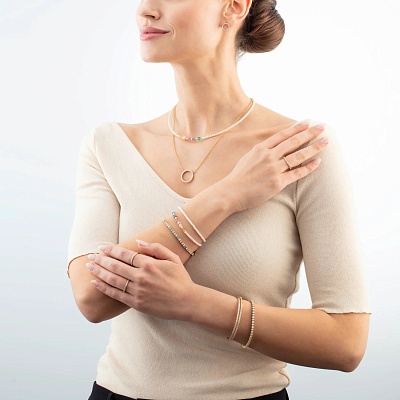 Кольцо Multicolour Pastel Gold  Coeur de Lion  0146/40-1590 54 