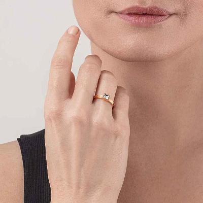 Кольцо Crystal-Gold   Coeur de Lion  0501/40-1816 52 