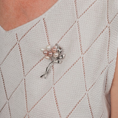 Брошь Нежный Букет Zircon  Fiore Luna  XR07164A2 S 