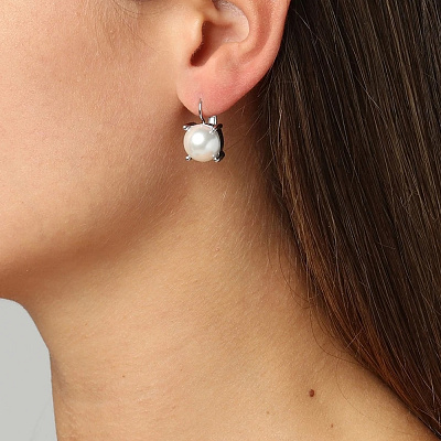 Серьги AGNETA SS WHITE PEARL  Dyrberg Kern  360007 