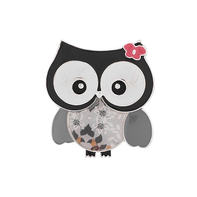 Брошь Совенок XZ0173.2 BW/S 