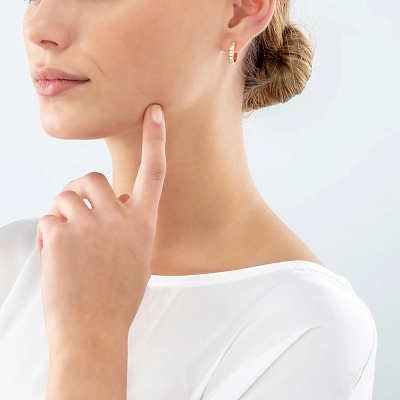 Серьги Crystal-Gold  Coeur de Lion  0127/21-1816 