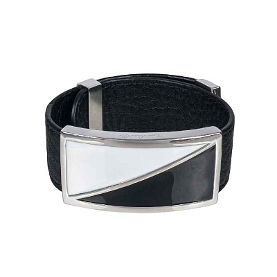 Браслет на кожаном черном ремешке CB00991-1 BW 