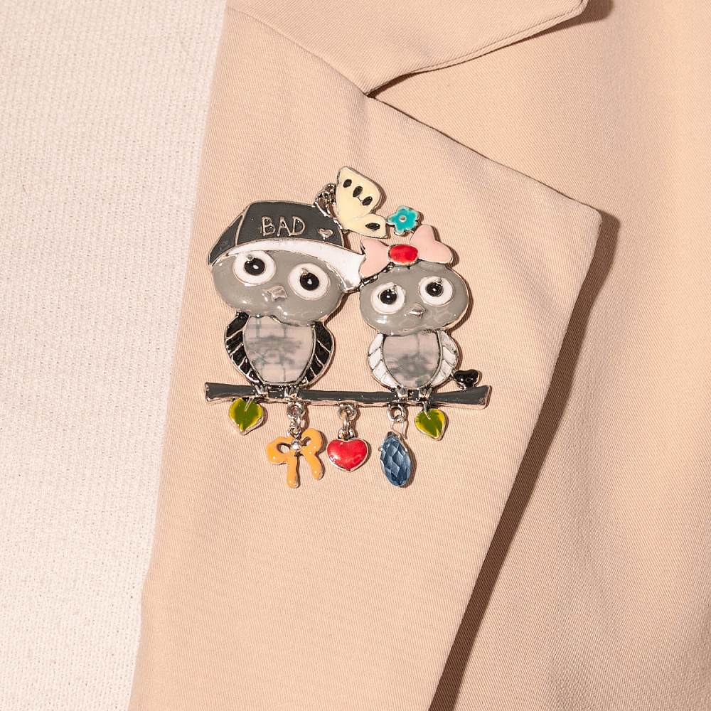 Shadore Брошь Совы Арт.: XZ0531.2 BW/S