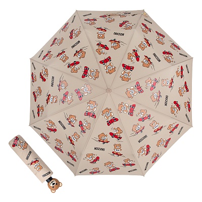 Зонт складной Moschino 8340-OCD Skater bears Dark beige  Moschino  product-3399 