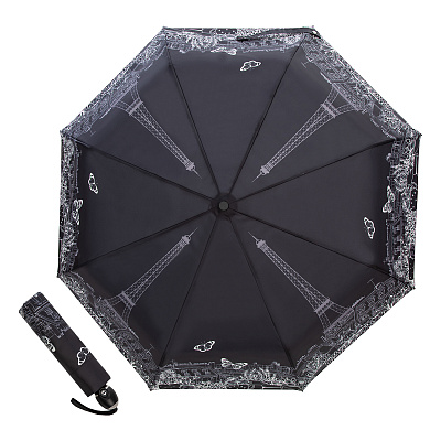 Зонт складной Guy De Jean 6418-OC Paris Papillons Noir product-3604 