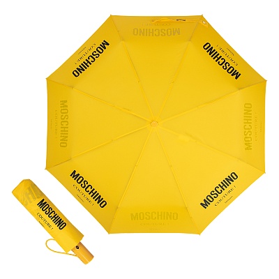 Зонт складной Moschino 8870-OCU Logo Couture Yellow product-3417 