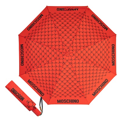 Зонт складной Moschino 8936-OCC DQM allover Red  Moschino  product-3451 