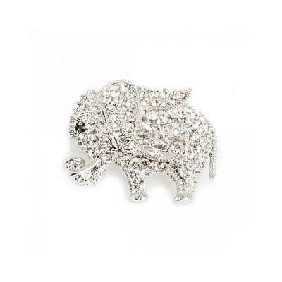 Брошь Слон FAN-06545.1 S/BW 