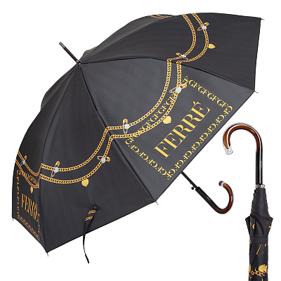 Зонт-трость Ferre 6003-LA Pin Black product-3847 