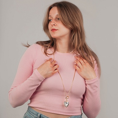 Колье Crystal Heart Togl  Fiore Luna  LN5237 G 