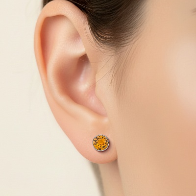 Пусеты Topaz  Fiore Luna  SWE298 TZ S 