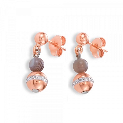 *Серьги Beige-Grey  Coeur de Lion  *4992/21-1012 