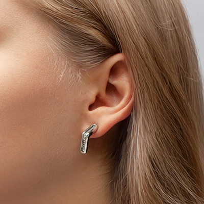 Серьги Crystal  Fiore Luna  A2410SW-E01.1 BW/S 