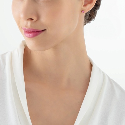 Пусеты Pink-Gold  Coeur de Lion  0227/21-0416 