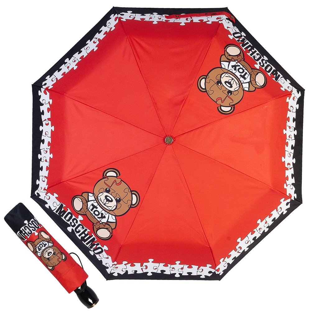 Moschino Зонт складной Puzzle Bear Red Арт.: product-2964