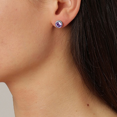 Пусеты NOBLE SS VIOLET  Dyrberg Kern  420024 V/S 