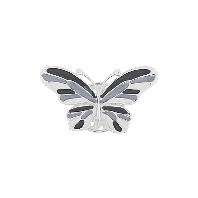 Брошь Бабочка XZ0717.2 BW/S 